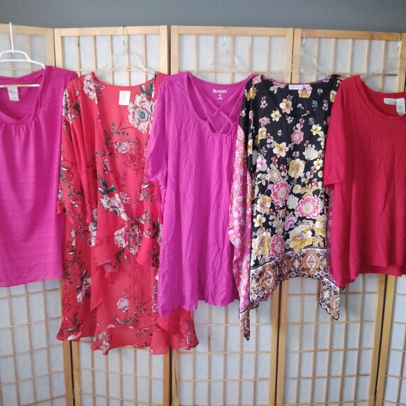 Susan Graver Tops - LOT OF 5/$20 WOMENS TOPS BLOUSES TUNIC HAUTE PROJECT SUSAN GRAVER PLUS SIZE 3X